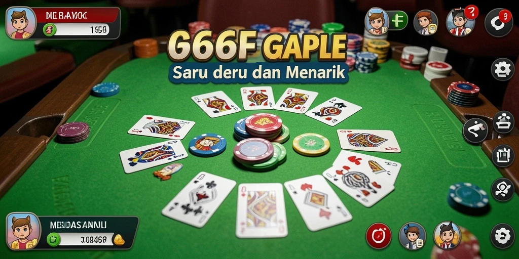 Screenshot gameplay Gaple dari 666F dengan tampilan yang menawan.