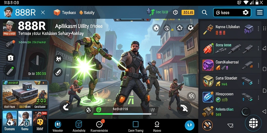 Screenshot utama 888R menampilkan tampilan antarmuka aplikasi Utility.