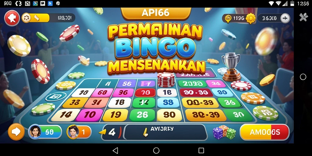 Tampilan gameplay seru saat bermain Bingo di API66.