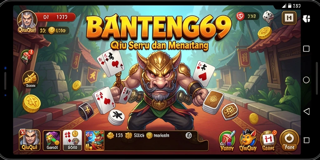 Screenshot gameplay QiuQiu yang seru dan mendebarkan.