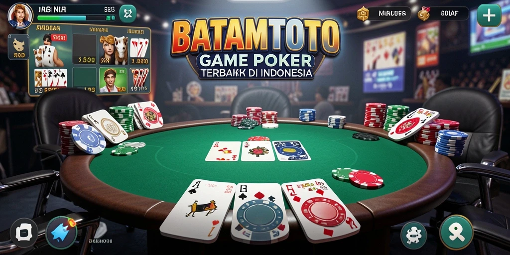 Screenshot gameplay BATAMTOTO yang menampilkan aksi Poker yang seru.