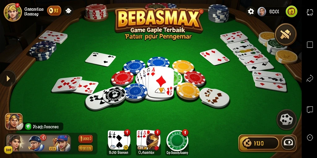 Tangkapan layar gameplay Gaple yang seru di BEBASMAX.