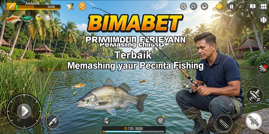 Screenshot gameplay <strong>BIMABET</strong> menampilkan aksi memancing yang seru dan realistis.