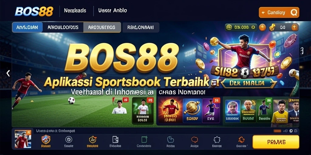 Tampilan menarik pada layar utama aplikasi BOS88 dengan berbagai pilihan taruhan.