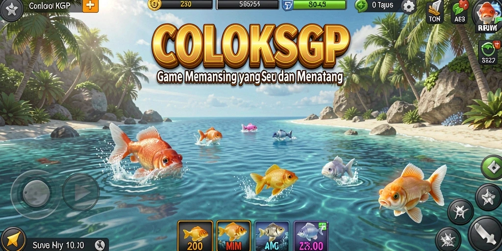 Tampilan indah dari gameplay COLOKSGP yang menampilkan momen memancing seru.