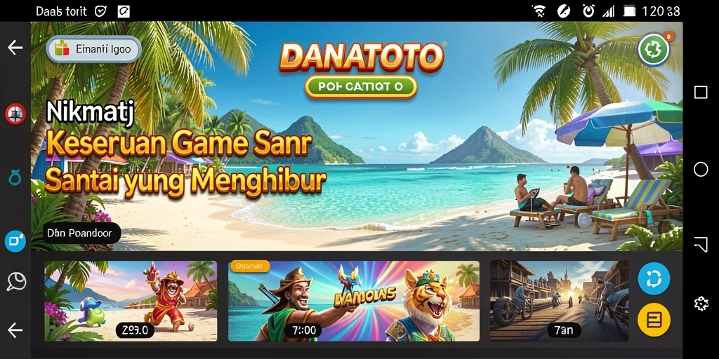 Screenshot gameplay <strong>DANATOTO</strong> yang penuh warna dan menyenangkan.
