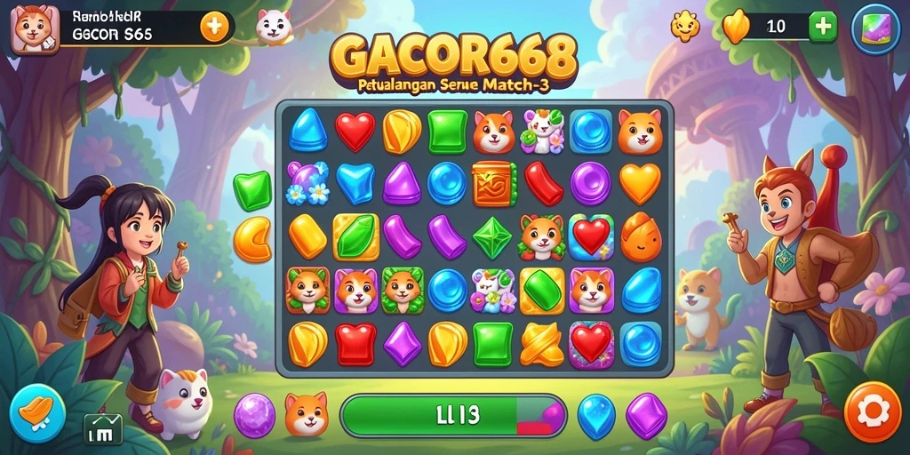 Tampilan permainan GACOR668 dengan kombinasi buah berwarna-warni.