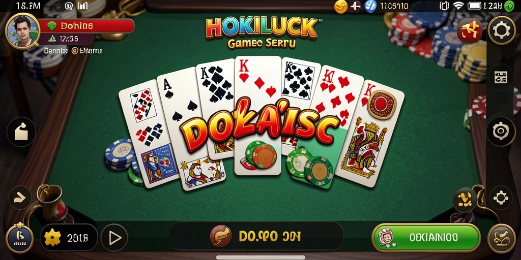 Gameplay HOKILUCK yang menarik dan seru dalam permainan domino.