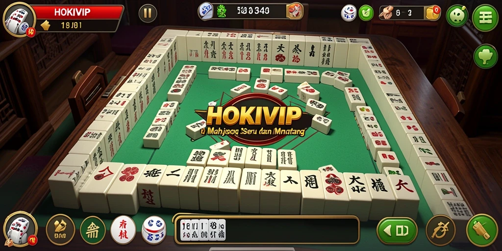 Tampilan permainan HOKIVIP dengan pengalaman Mahjong yang menyenangkan.