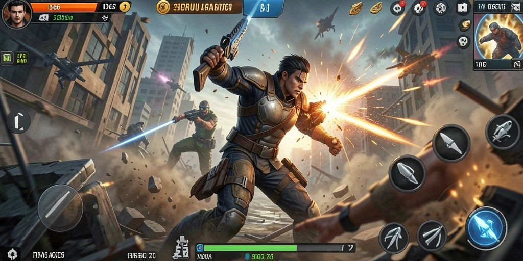 Screenshot ID66 menunjukkan aksi menegangkan dalam pertempuran yang seru.