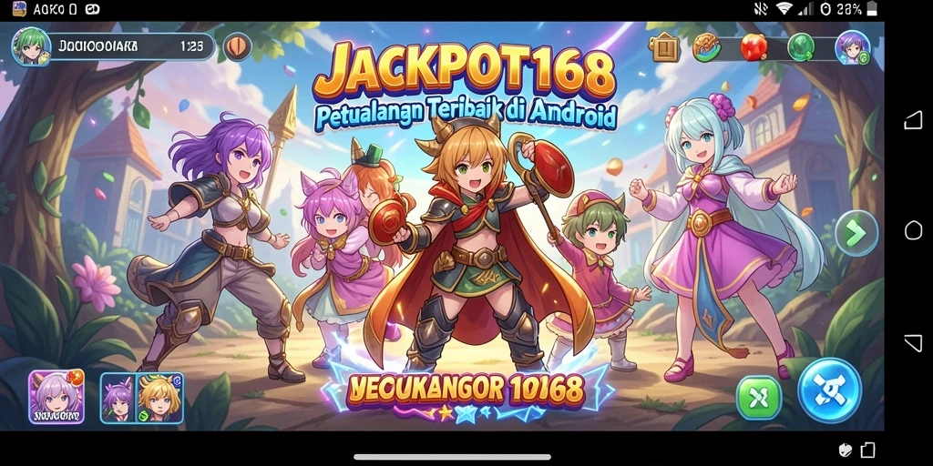 Tampilan menarik dari gameplay JACKPOT168 yang penuh warna.
