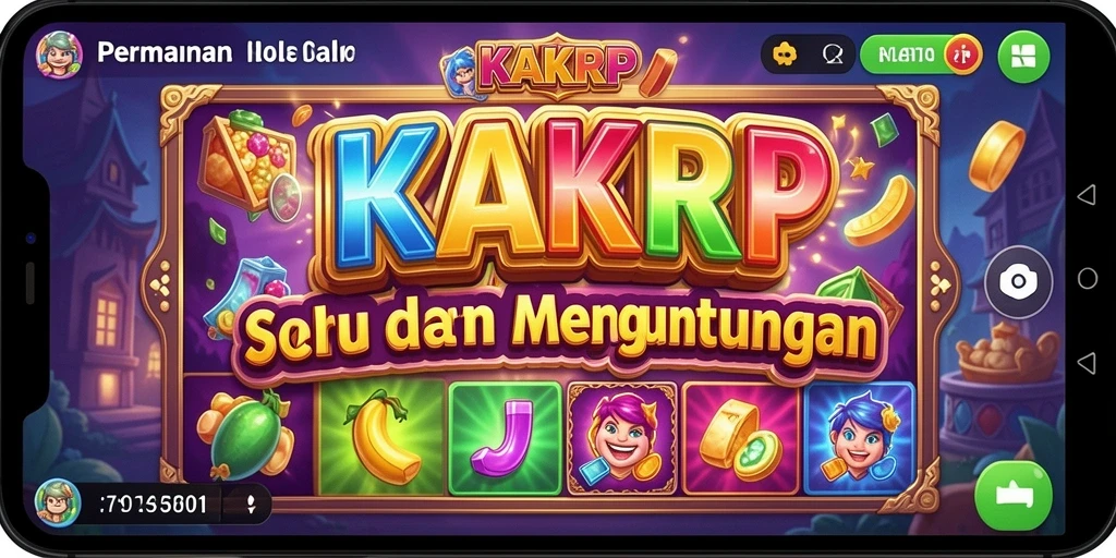 Tampilan gameplay KAKRP dengan slot yang menarik dan fitur bonus.