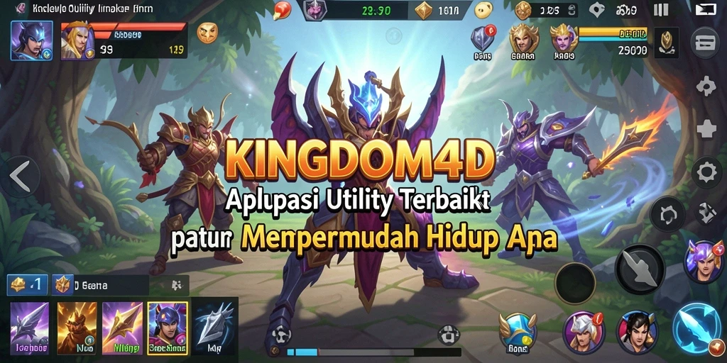 Tampilan aplikasi KINGDOM4D dengan fitur utility yang menarik.