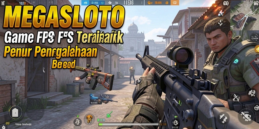Gameplay MEGASLOTO yang intens dan mendebarkan dalam mode FPS.