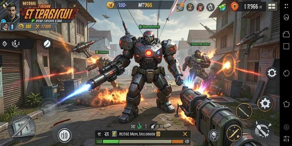 Screenshot utama MT966 menampilkan aksi strategis dalam gameplay SLG.