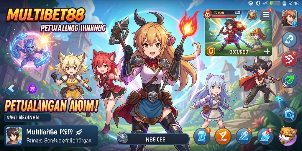 Tampilan gameplay MULTIBET88 yang penuh warna dan dinamis.