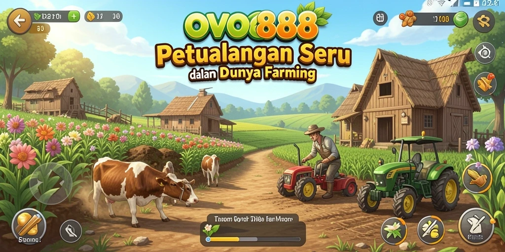 Tampilan gameplay Farming yang menarik di OVO88.