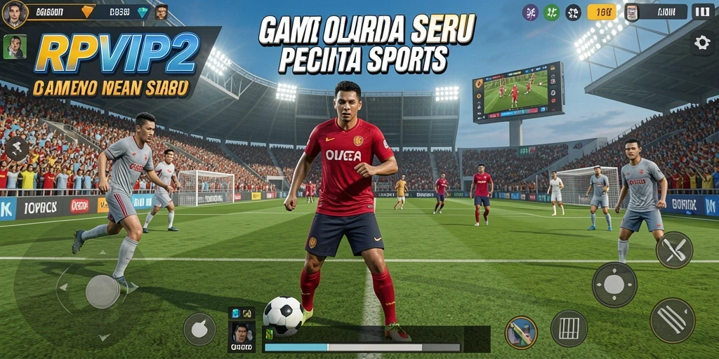 Screenshot gameplay RPVIP2 menampilkan aksi kompetisi olahraga yang seru.