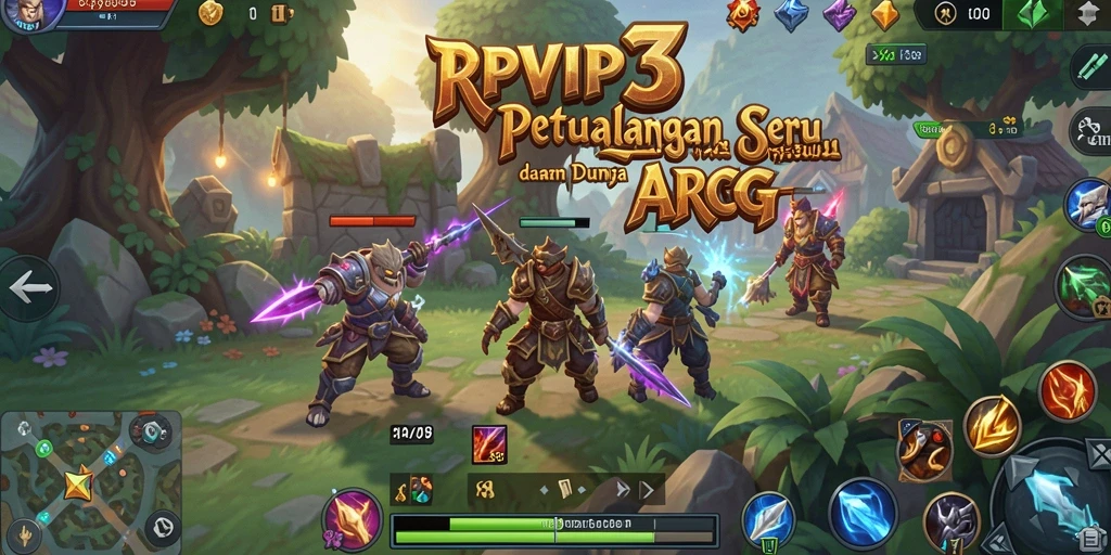 Tampilan gameplay menegangkan dalam aksi RPG yang menyenangkan.