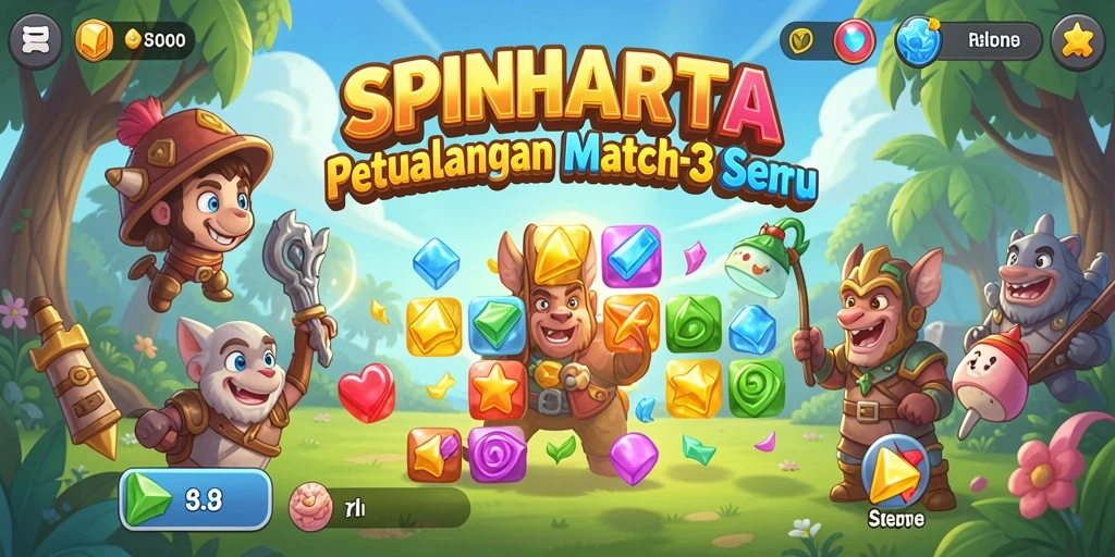 Tampilan gameplay menarik dari SPINHARTA yang seru.