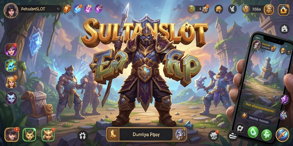 Screenshot utama SULTANSLOT yang menampilkan aksi RPG yang mendebarkan.