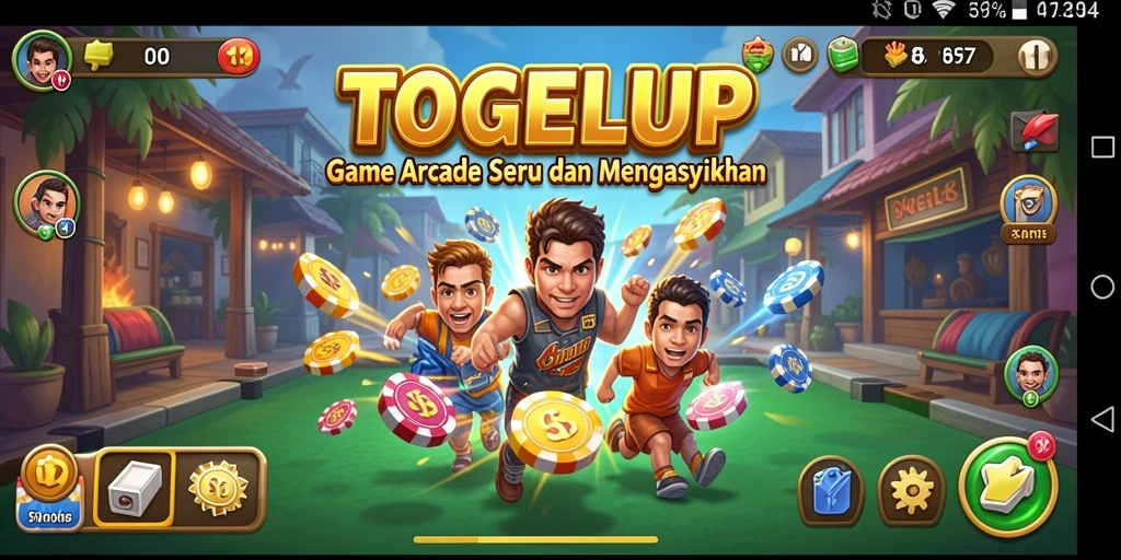 Tampilan gameplay TOGELUP yang seru dan menarik.