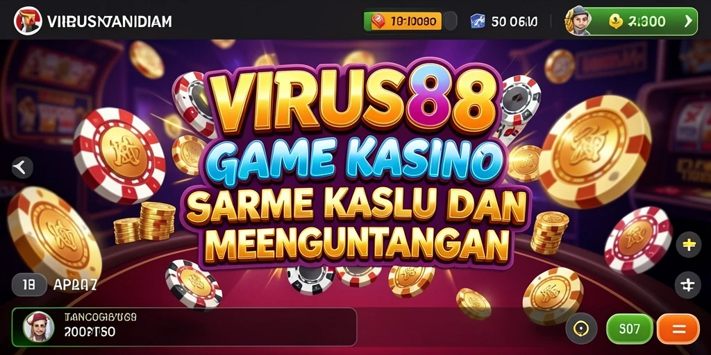 Gameplay kasino yang menarik dan penuh warna dalam VIRUS88.