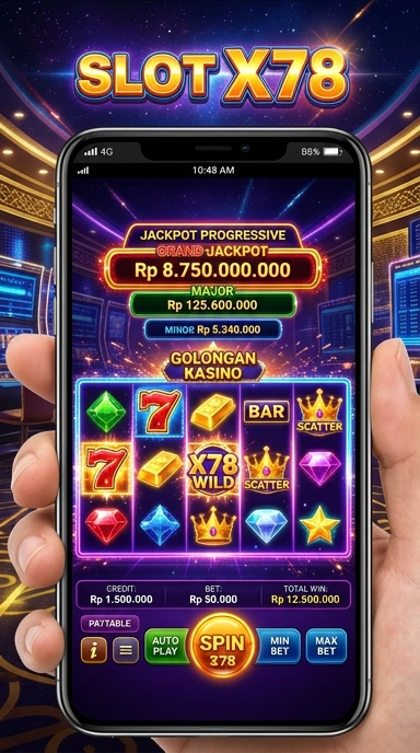 Tampilan utama aplikasi x78 yang menarik dan informatif.